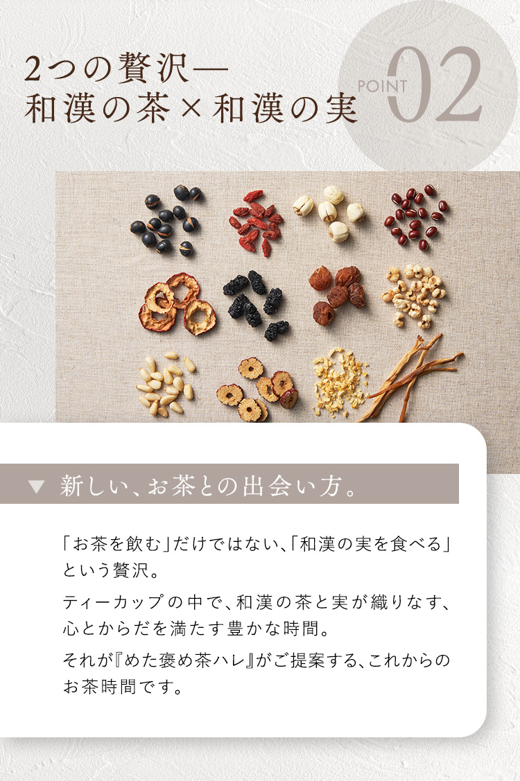 ②二つの贅沢。和漢の茶×和漢の実