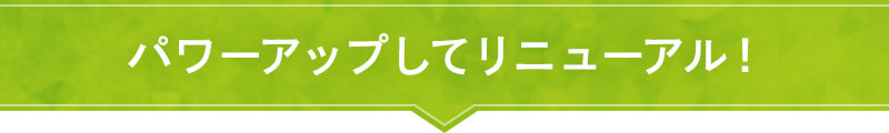 パワーアップしてリニューアル！