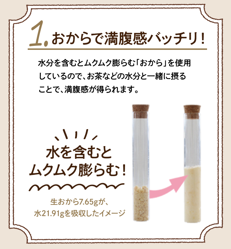 おからで満腹感バッチリ!