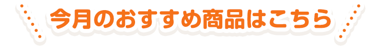 今月のおすすめ商品はこちら