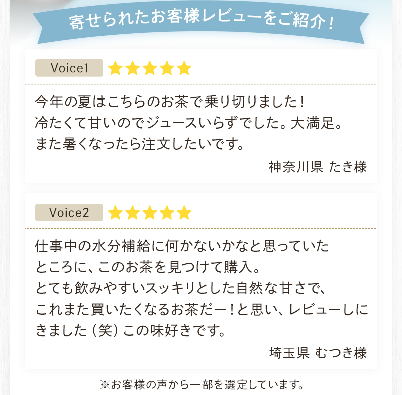 昨年寄せられたお客様レビューをご紹介!