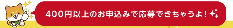 400円以上のお申込みで応募できちゃうよ!