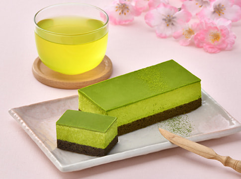 宇治抹茶ちょこれーとけーき<br>+まるごとさんかく茶セット