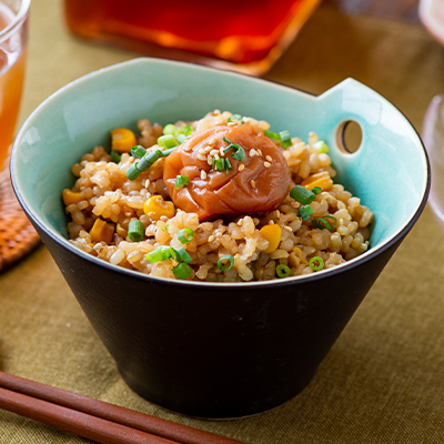 みつまろとトウモロコシの炊き込みご飯