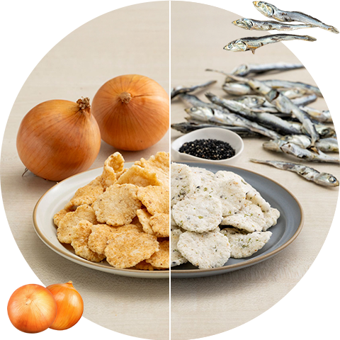 たまねぎせんべい・黒胡麻いわしせんべい２種セット