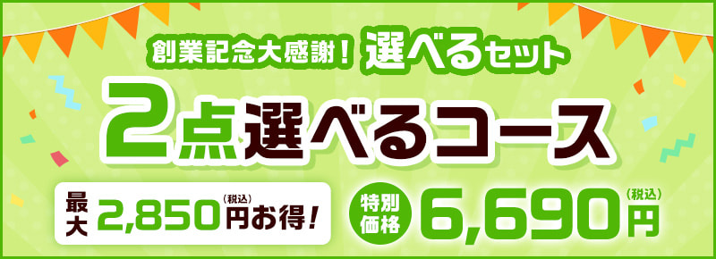 創業記念大感謝!選べるセット 2点選べるコース